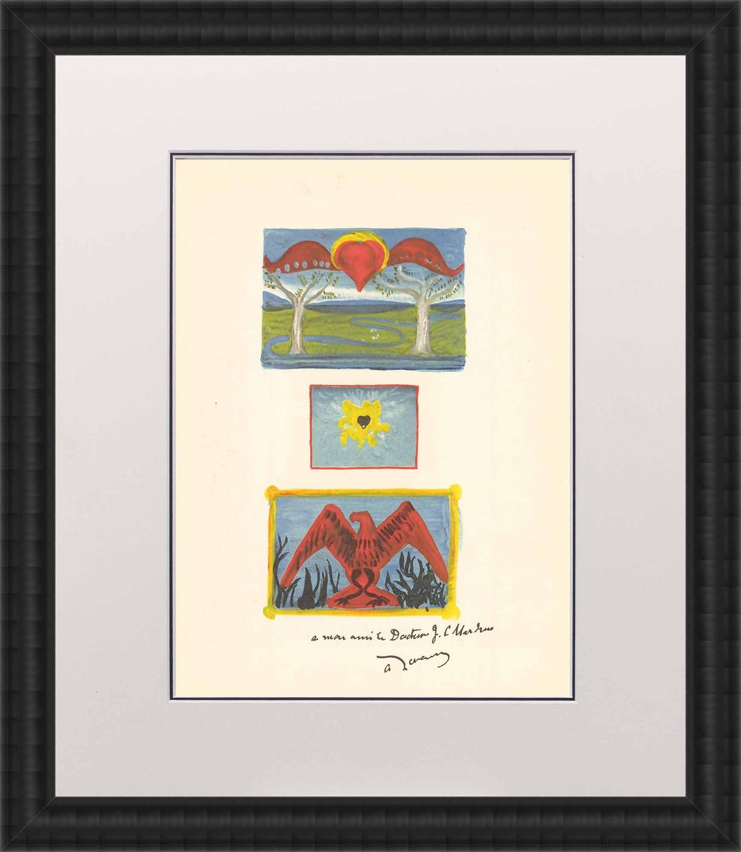 Andre Derain: Au Jardin D'Allah II, 1939 Art G S Pawn Black Wood