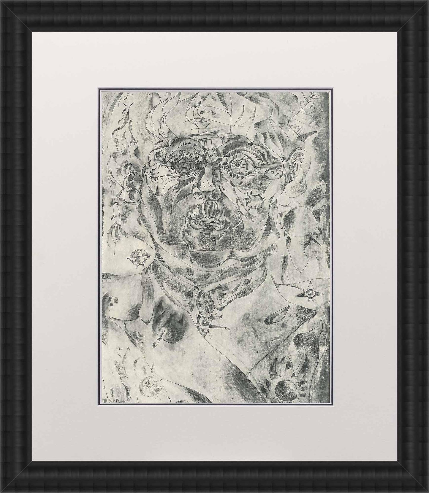 Joan Miró; Autoportrait Art G S Pawn Black Wood