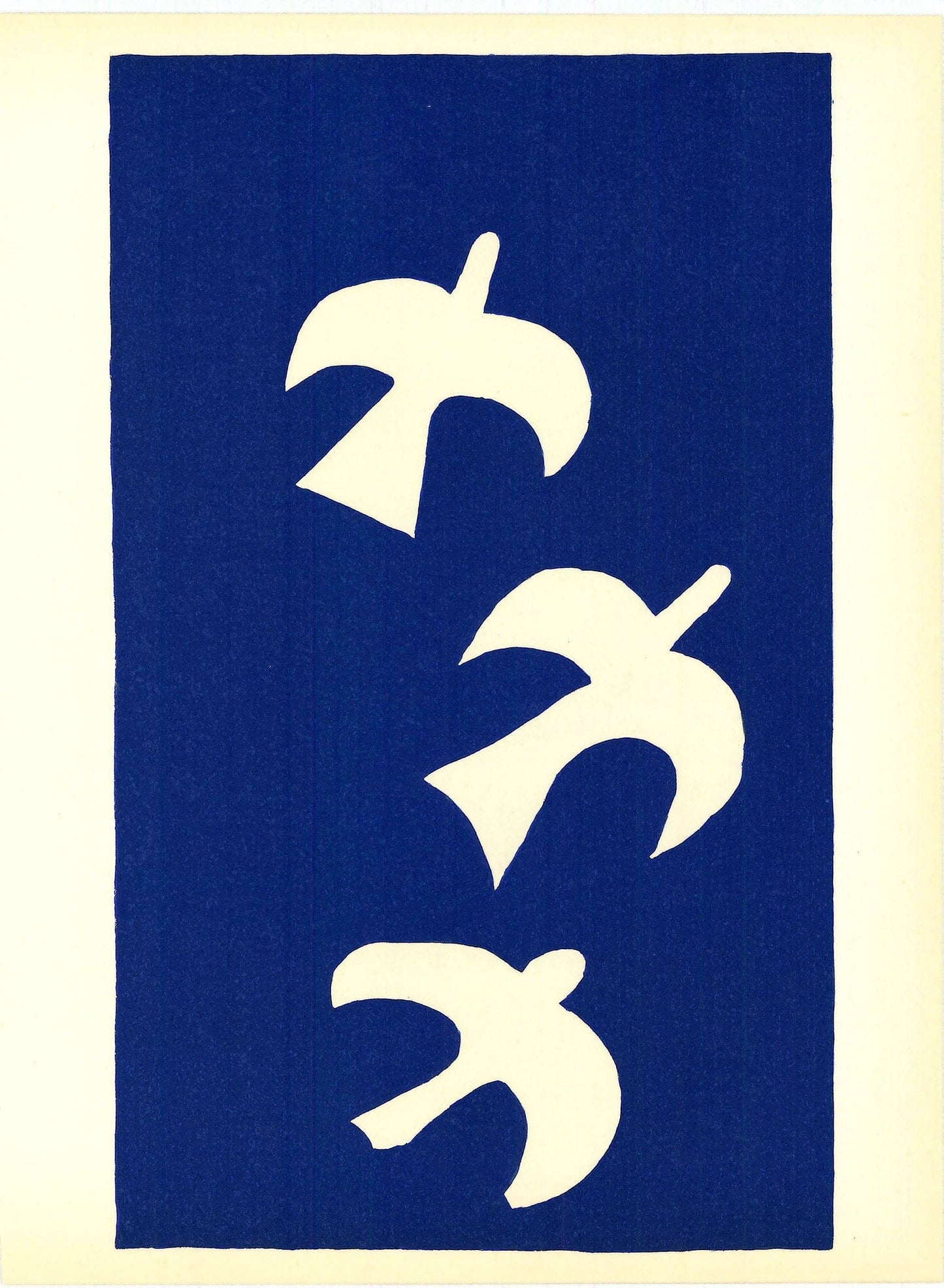Georges Braque: Trois Oiseaux su Fond Bleu Art G S Pawn