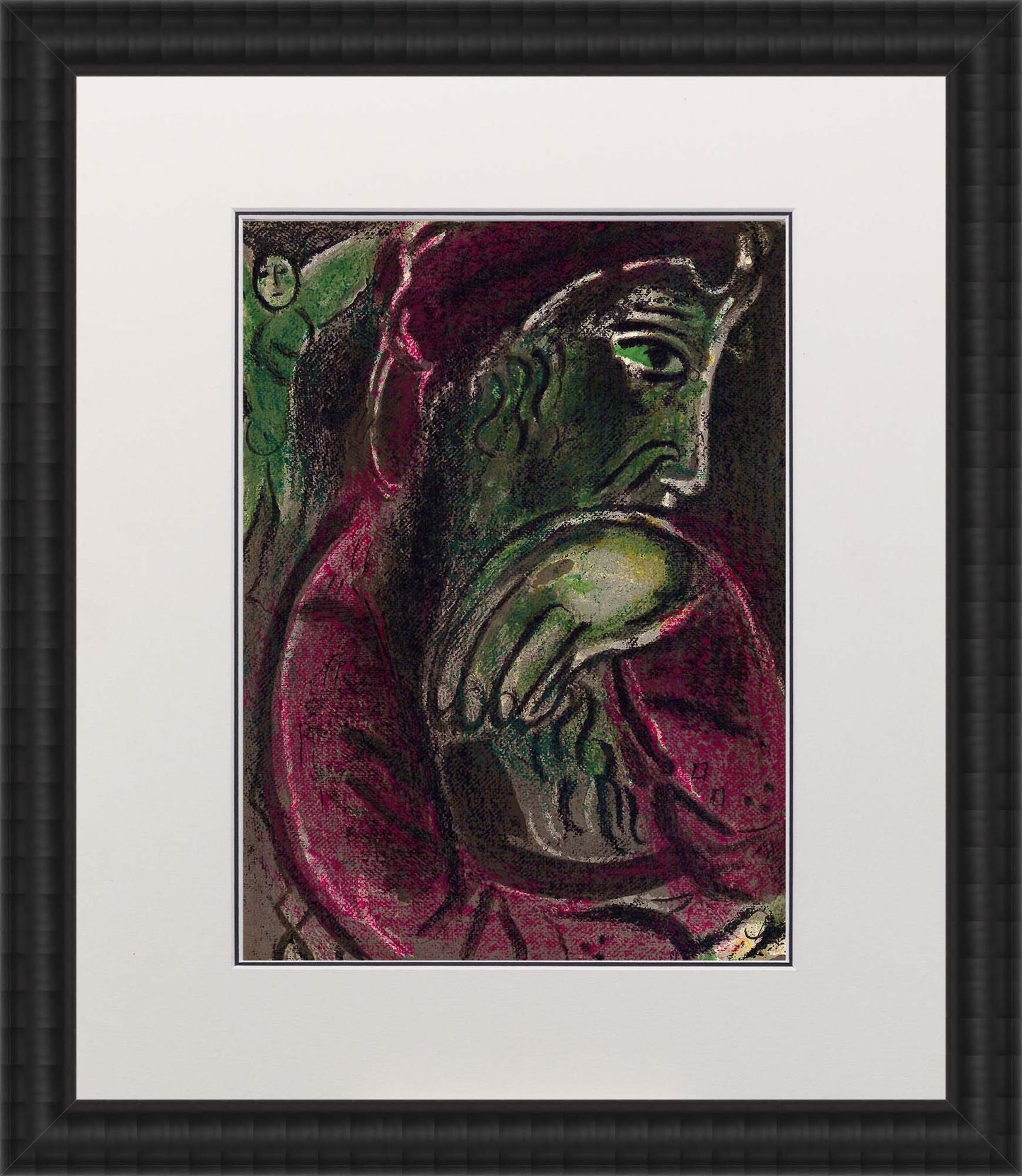 Marc Chagall; Job Desespere Art G S Pawn Black Wood