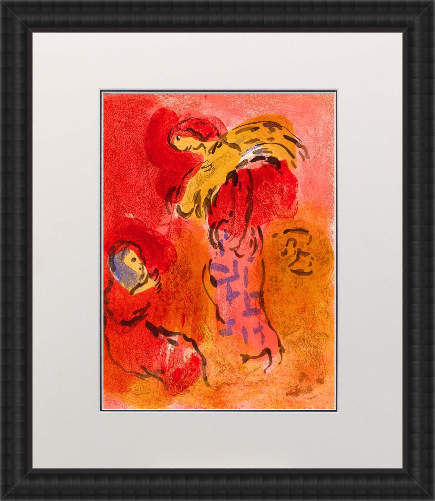 Marc Chagall; Ruth Glaneuse lithograph Verve – Nos 37-38 frame