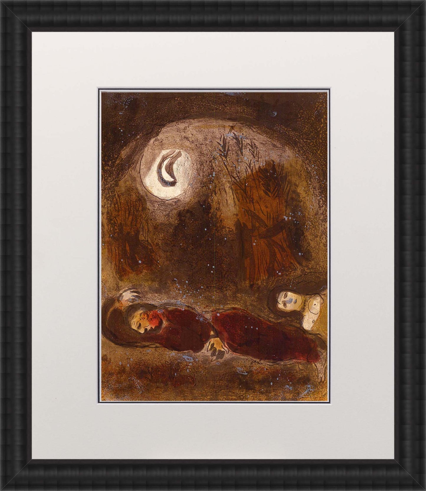 Marc Chagall; Ruth aux pieds de Booz Art G S Pawn Black Wood