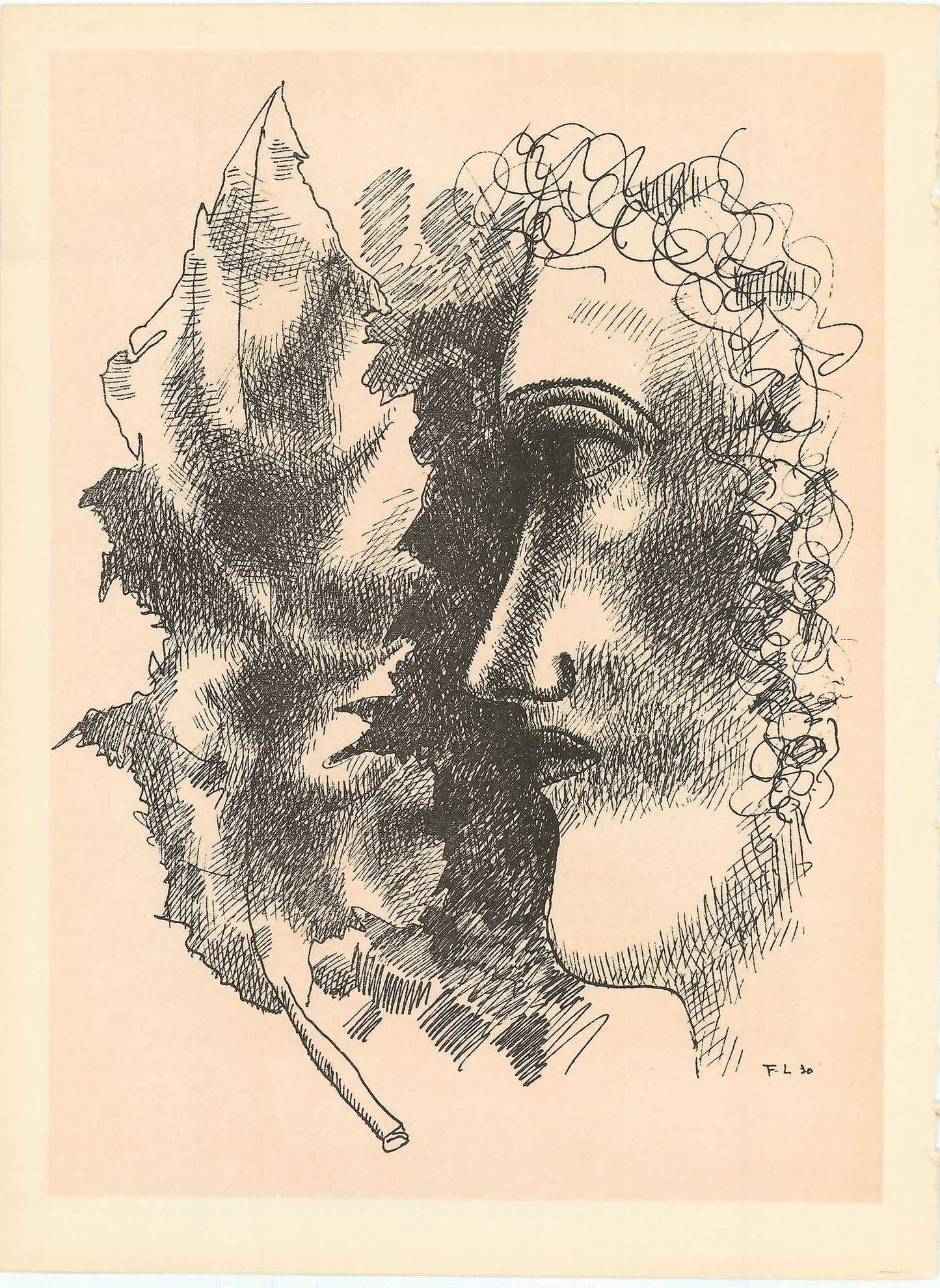 Fernand Léger: Tete et Feuille Art G S Pawn