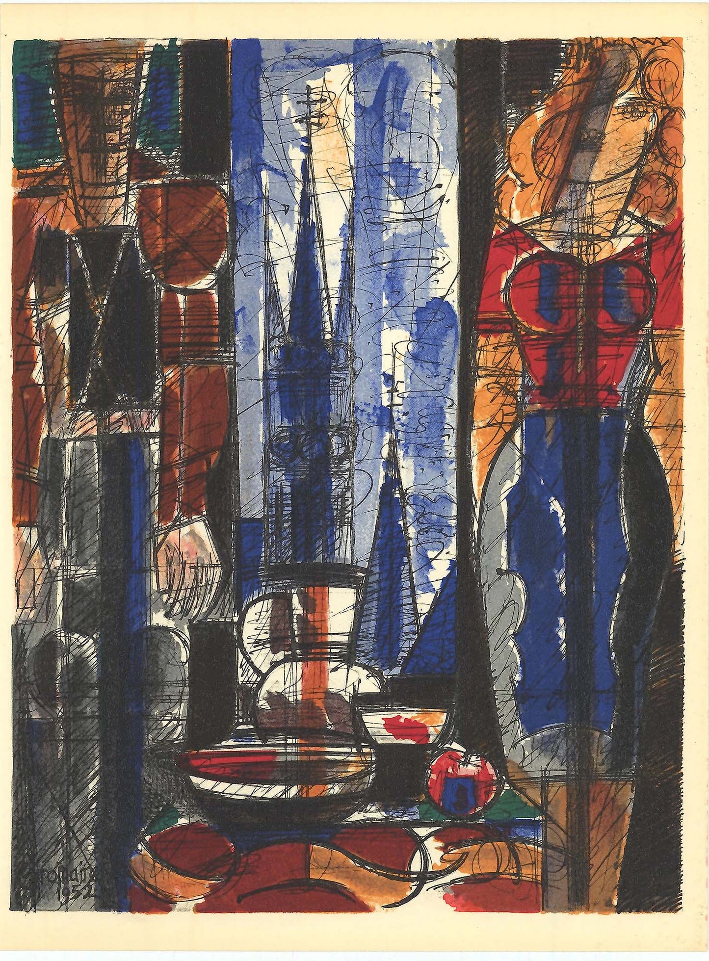 Marcel Gromaire: Interieur Flamand Art G S Pawn
