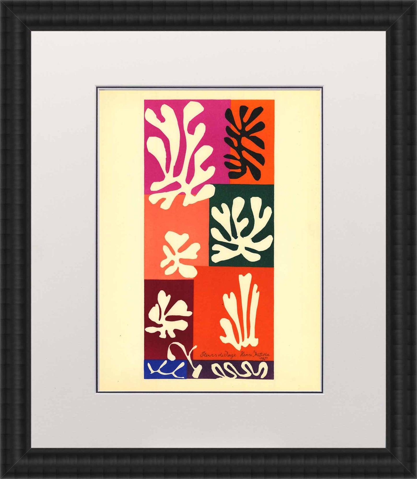 Henri Matisse; Fleurs de Neige Art G S Pawn Black Wood