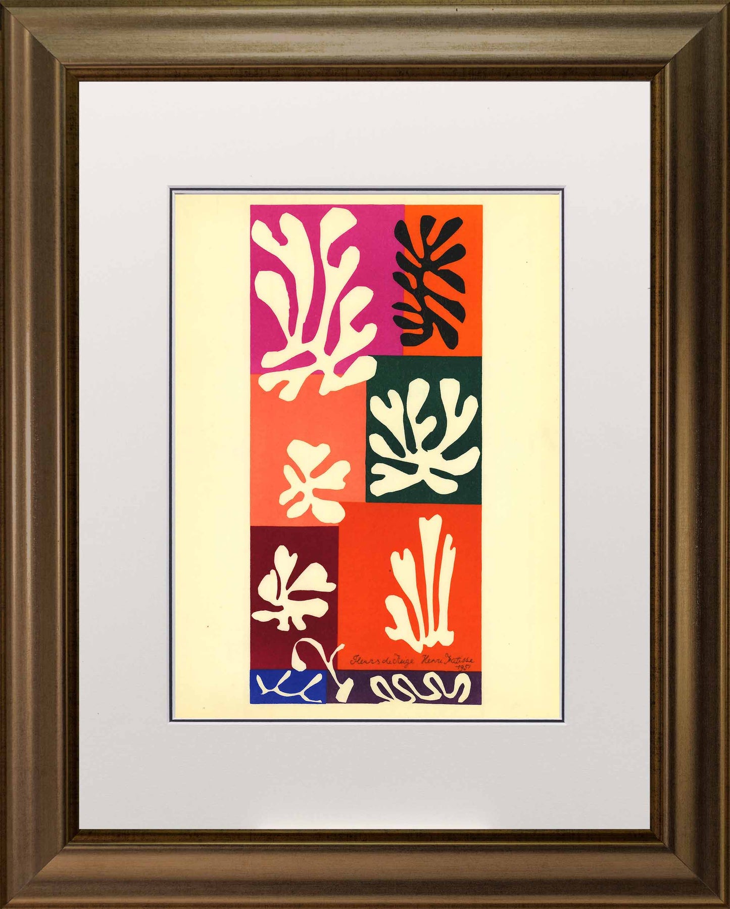 Henri Matisse; Fleurs de Neige Art G S Pawn Bronze Wood