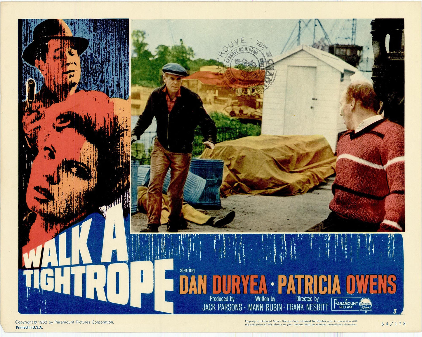 Walk a Tightrope: Original Lobby Card Bundle, 1963 Art G S Pawn