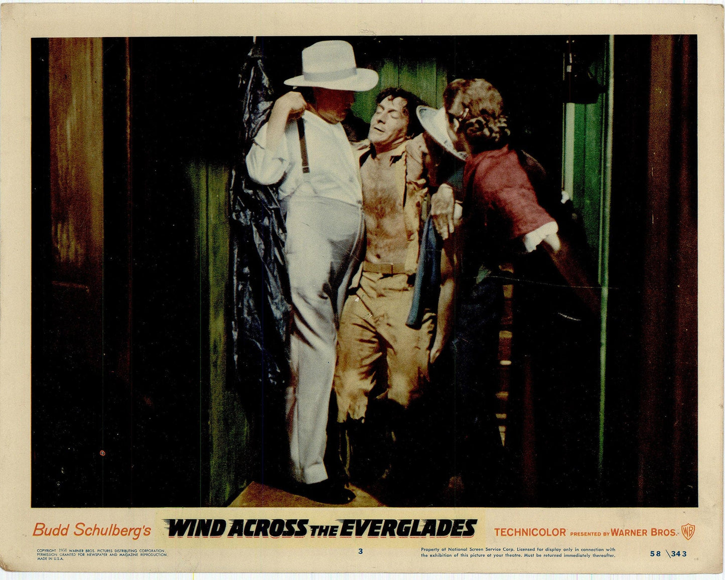 Wind Across the Everglades: Original Lobby Card Bundle, 1958 Art G S Pawn