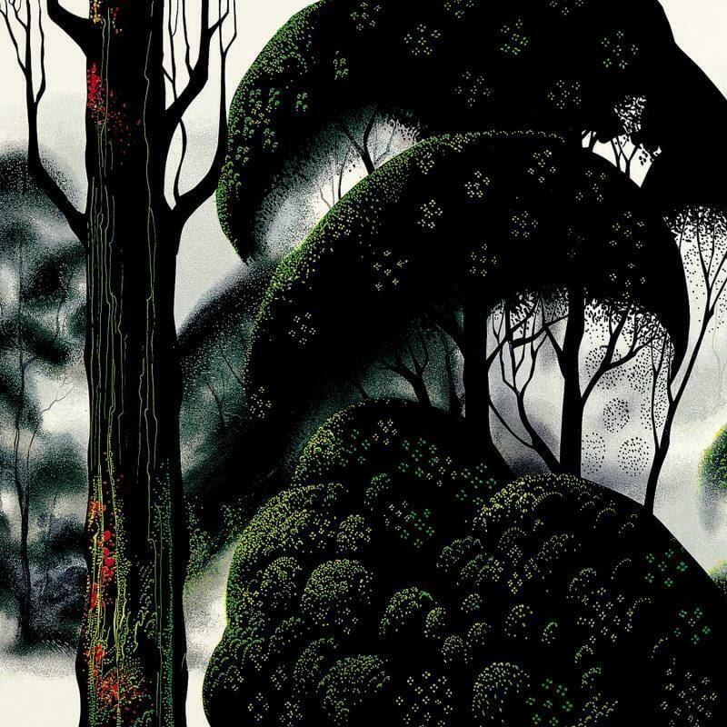Eyvind Earle; Forest Magic Art Gold & Silver Pawn Shop