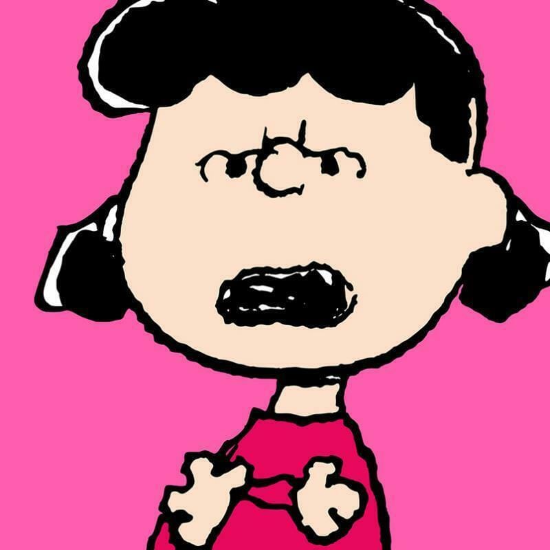 Peanuts; Lucy: Pink Art Gold & Silver Pawn Shop