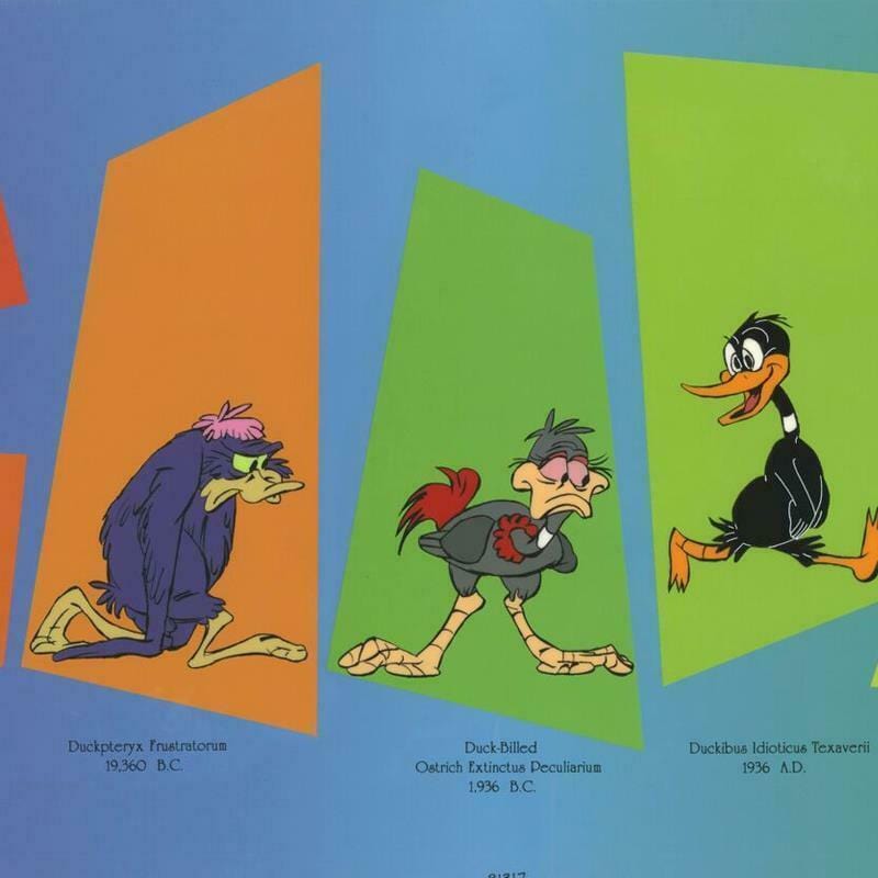 Chuck Jones; Evolution Of Daffy Art Gold & Silver Pawn Shop