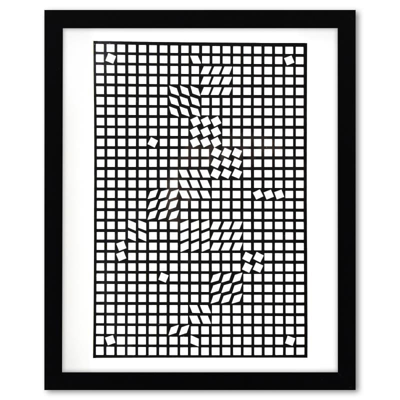 Vasarely; Eridan - 3 et TLINKO de la serie Corpusculaires (Diptych) Gold & Silver Pawn Shop