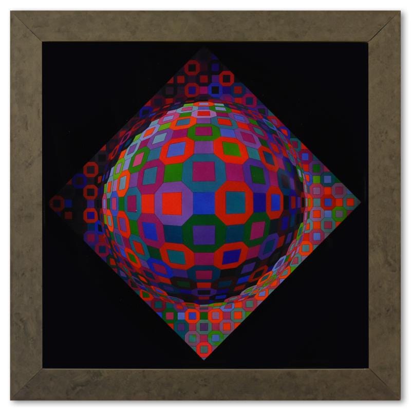 Vasarely; Okta - Stri, Planetary, et Ondocto - Re de la serie Structures Universelles De L'Octogone (Triptych) Gold & Silver Pawn Shop