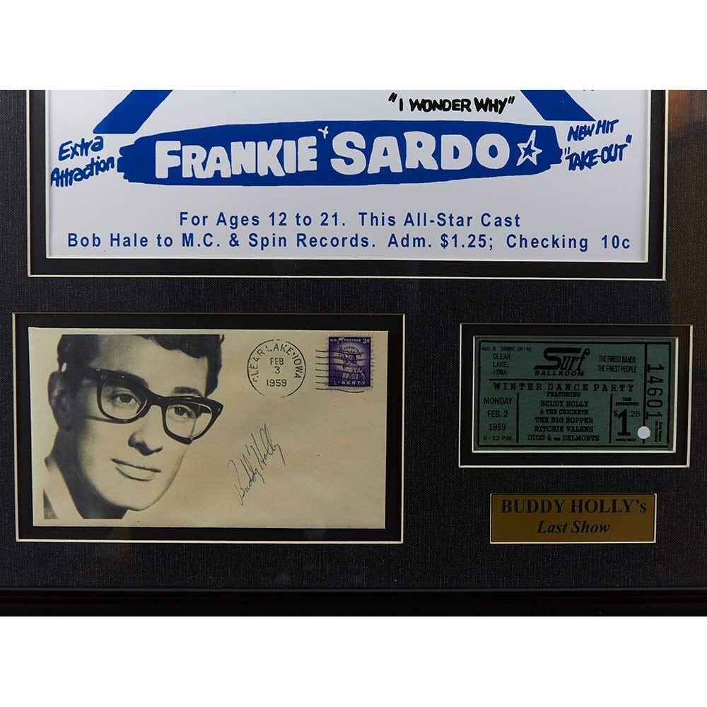 Buddy Holly Last Show Auto pen signature and show ticket