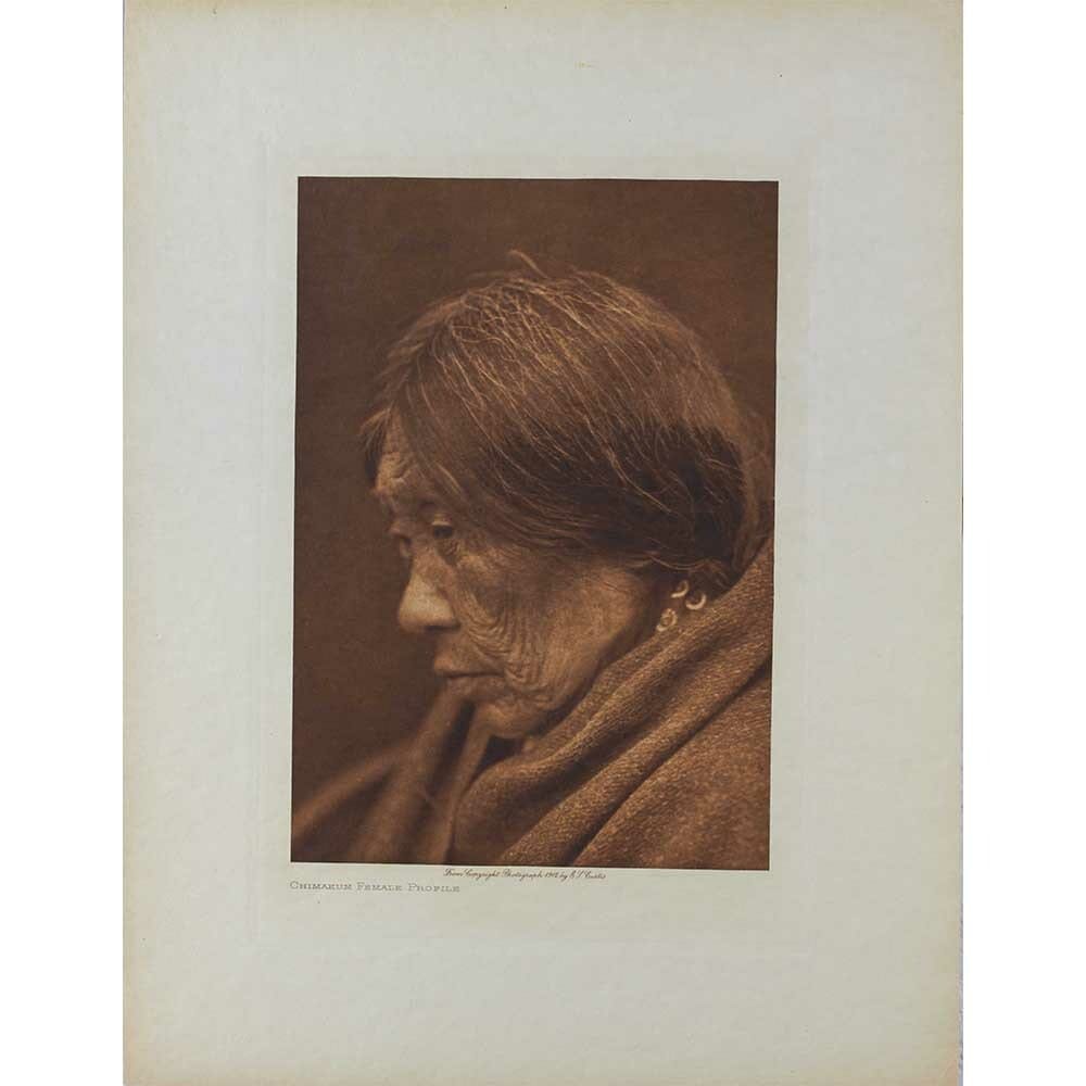 Edward Curtis; Chimakum Female Profile Art G S Pawn