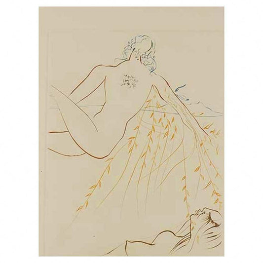 Salvador Dali Le Repos Amoureux, limited edition, etching, Paradise Terrestre
