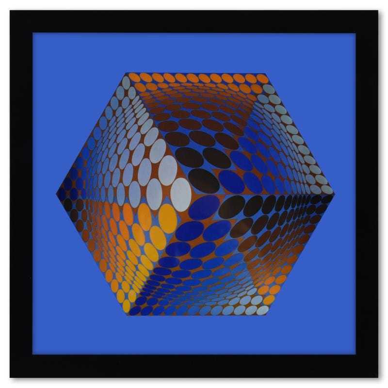Vasarely; Tupa - 3 de la serie Structures Universelles De L'Hexagone Gold & Silver Pawn Shop