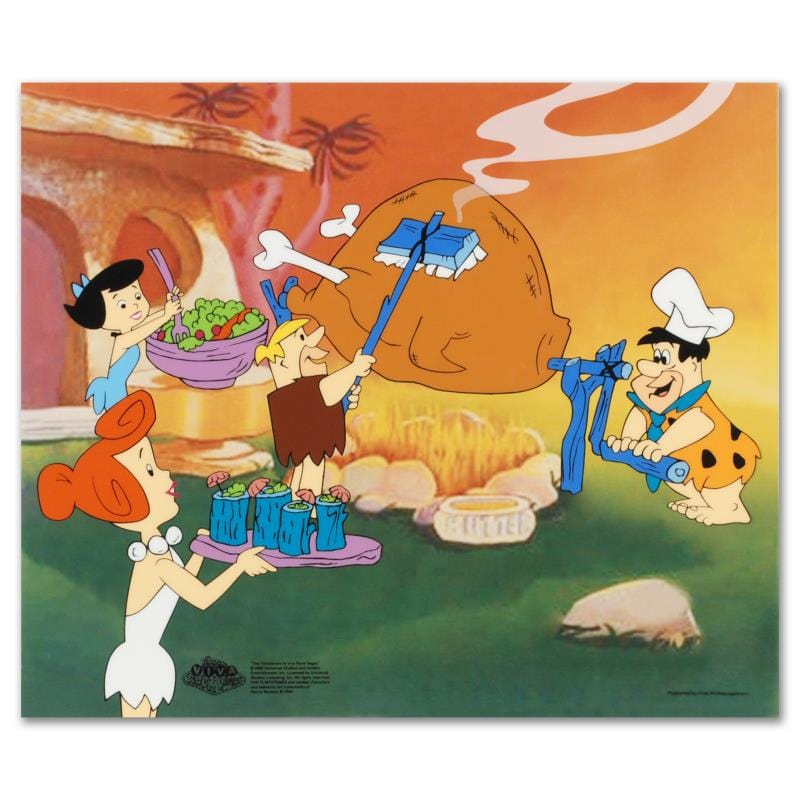 Hanna-Barbera; Flintstones Barbecue Art Gold & Silver Pawn Shop
