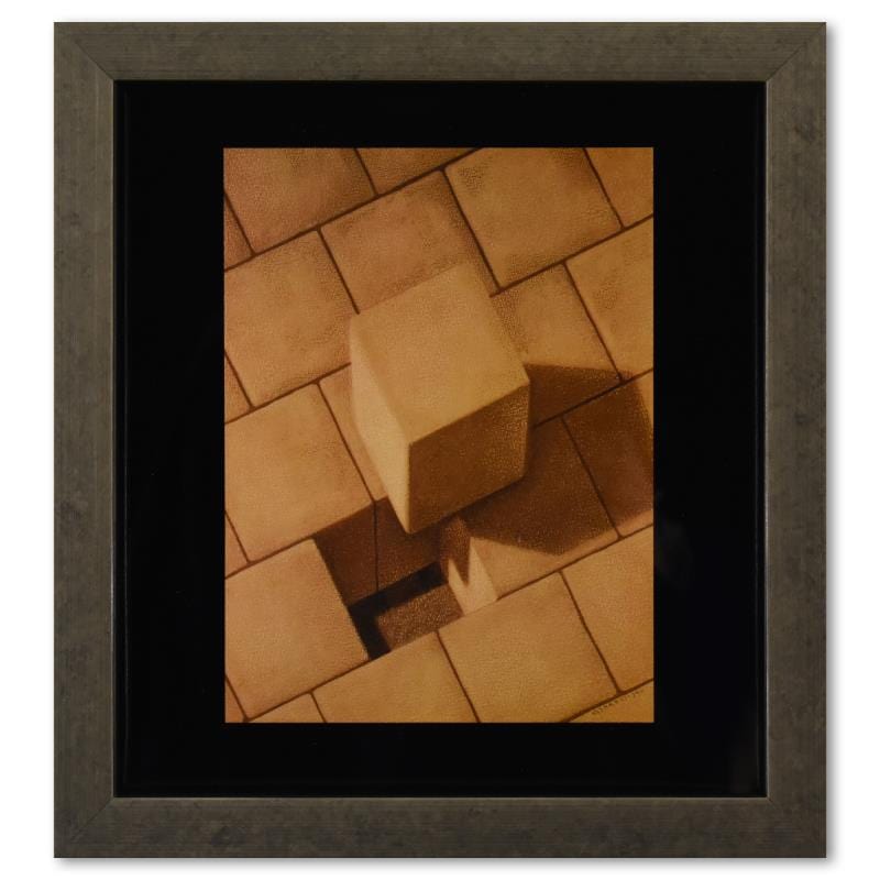 Vasarely; Etude Axonometrique - 2 de la serie Graphismes 3 Gold & Silver Pawn Shop