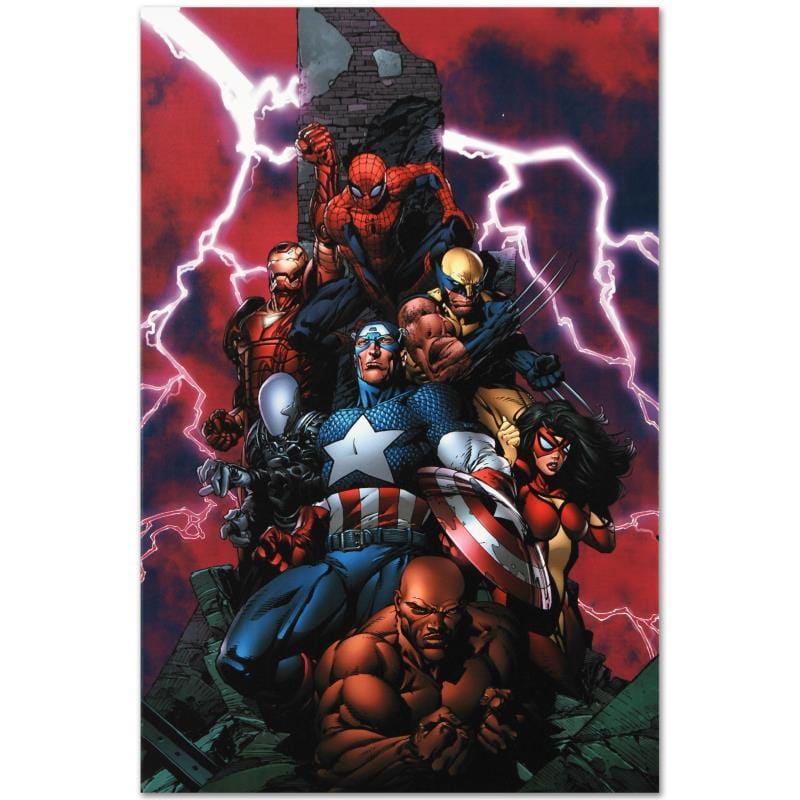 Limited Numbered Marvel Comics New Avengers #1 Canvas Wall Art shops 87/99 COA