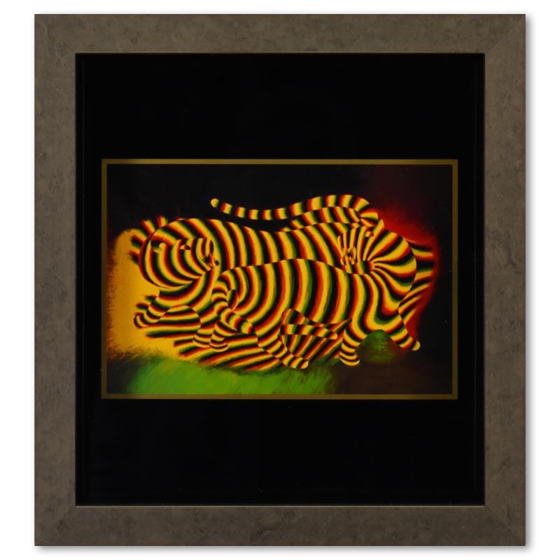 Vasarely; Tigres de la serie Graphismes 3 Gold & Silver Pawn Shop