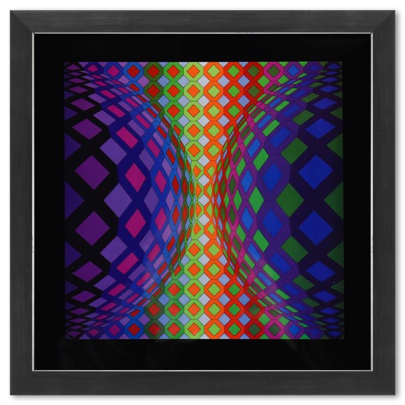 Vasarely; Reech de la serie Structures Universelles De L'Octogone Gold & Silver Pawn Shop
