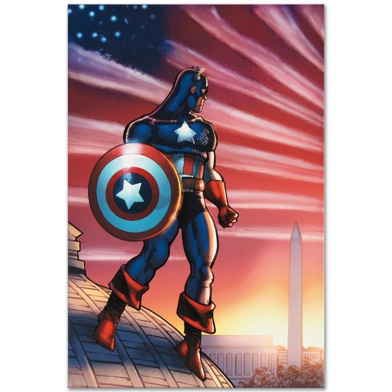 Marvel Art; Captain America Theatre of War: America First! #1 Art Gold & Silver Pawn Shop
