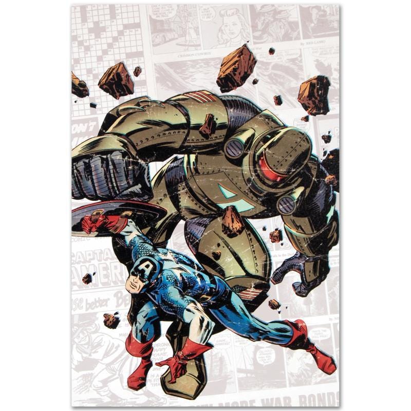 Marvelocity: Captain America Giclée on Canvas