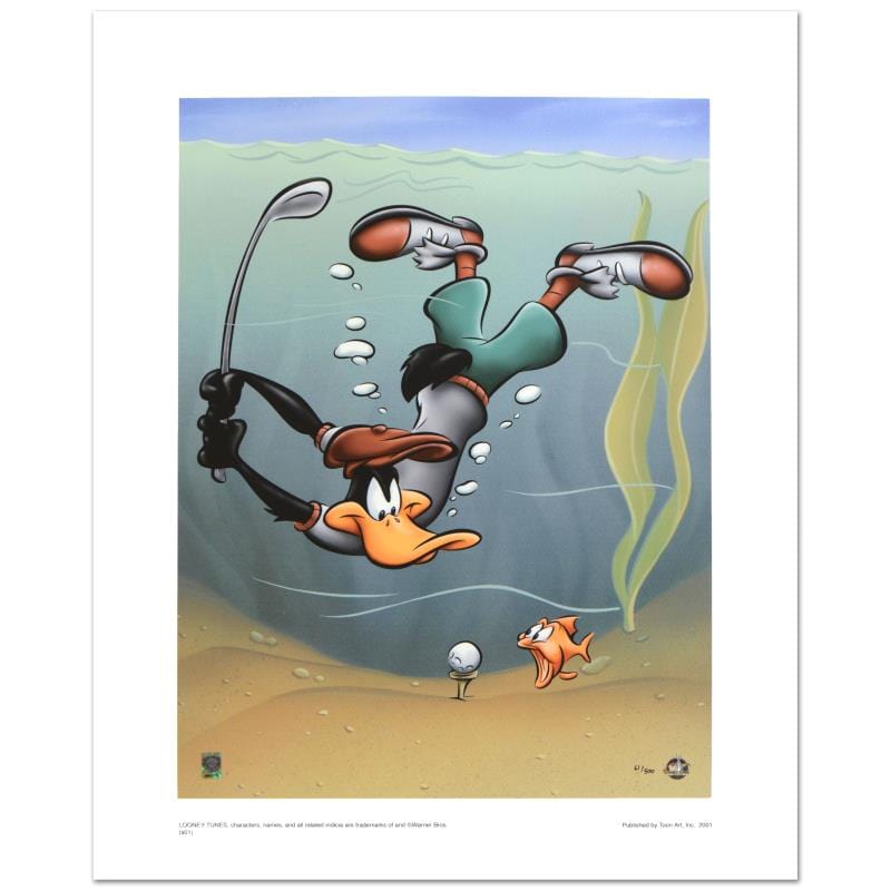 Looney Tunes; Underwater Daffy Art Gold & Silver Pawn Shop