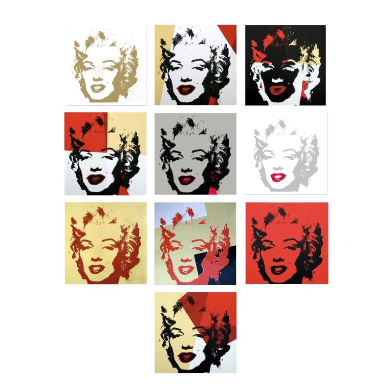 Andy Warhol: Golden Marilyn Monroe, 10 Print Portfolio – Gold