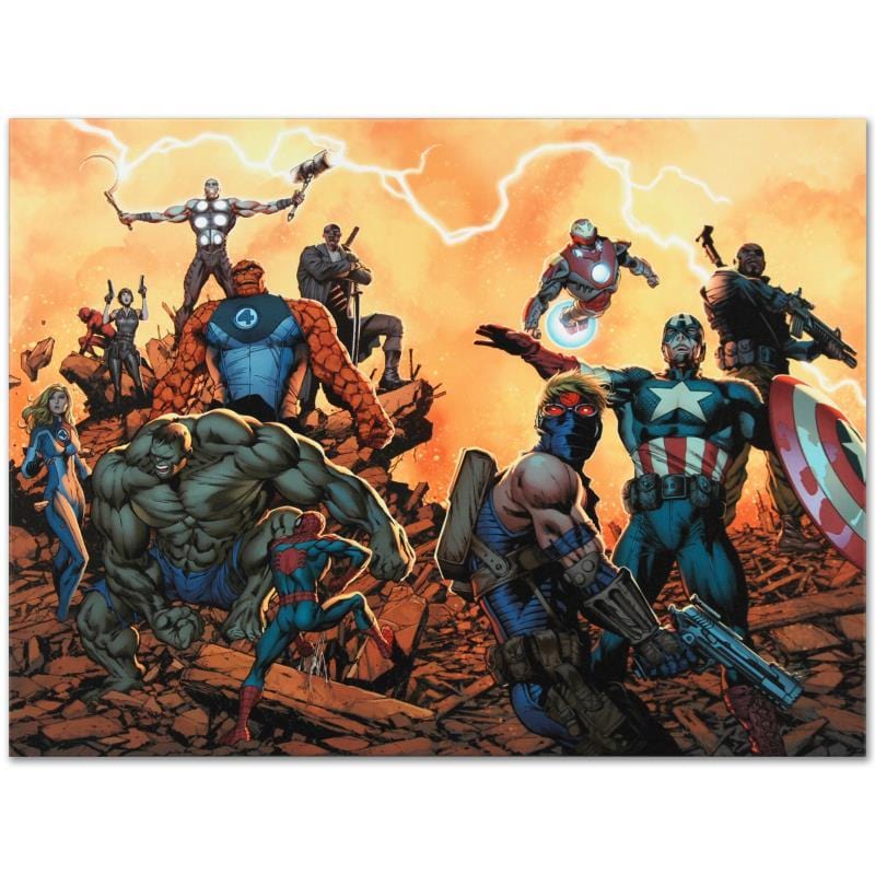 Marvel Art; Ultimate Comics: Avengers #1 Art Gold & Silver Pawn Shop