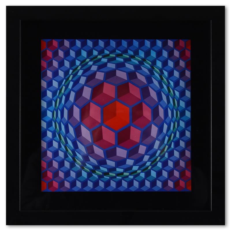 Vasarely; Cheyt - MC - 4 de la serie Structures Universelles De L'Hexagone Gold & Silver Pawn Shop