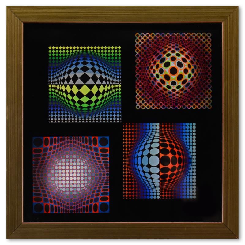 Vasarely; Vega (Noir, WA-3, WA-2) & Ond - Fire de la serie Vega Gold & Silver Pawn Shop