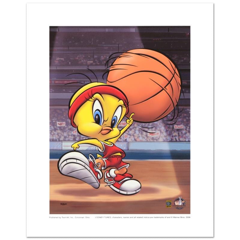 Looney Tunes; Roundball Tweety Art Gold & Silver Pawn Shop