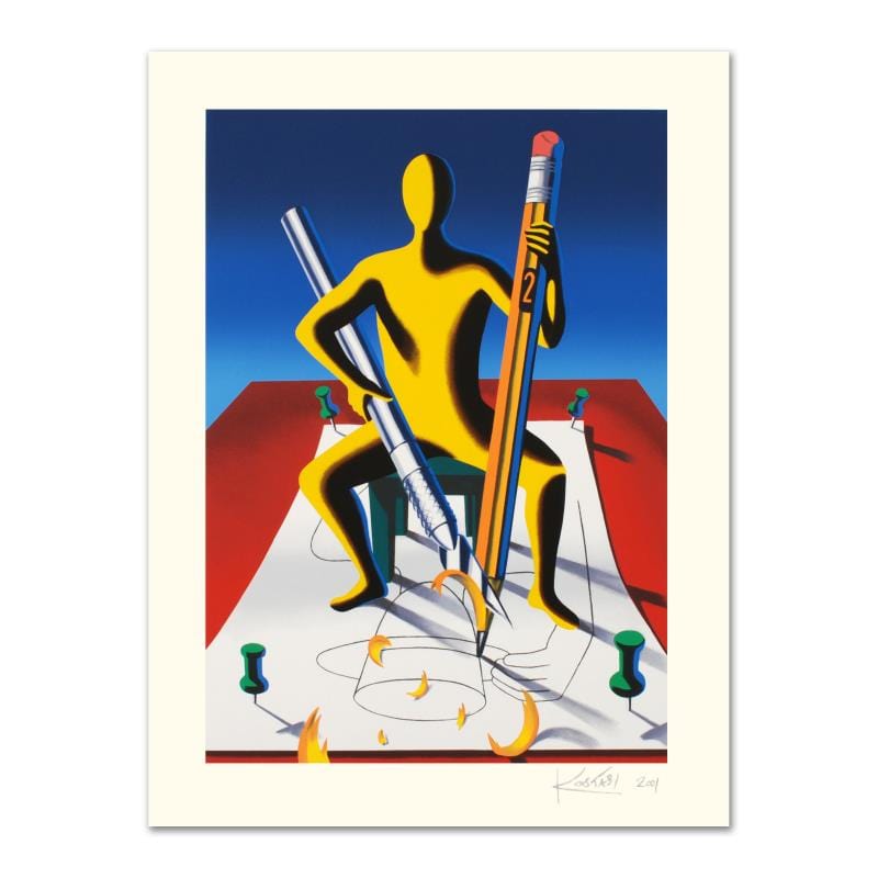 Mark Kostabi; Careful With That Ax, Eugene Art Gold & Silver Pawn Shop