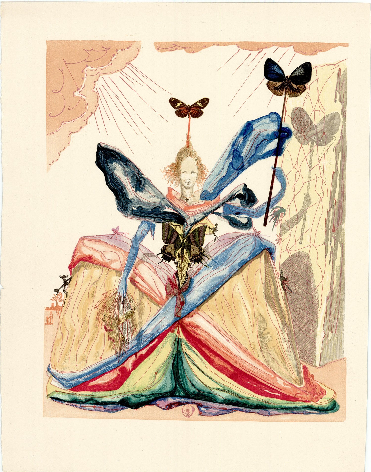 Salvador Dali Tricorne Etching