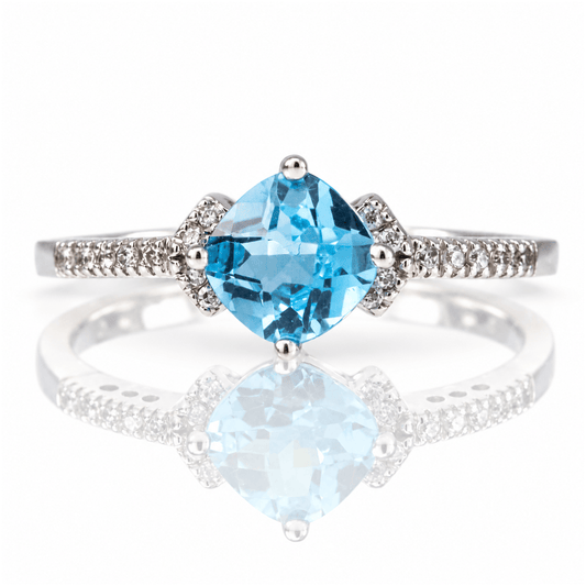 10K White Gold Blue Topaz Diamond Ring
Gold & Silver Pawn Shop