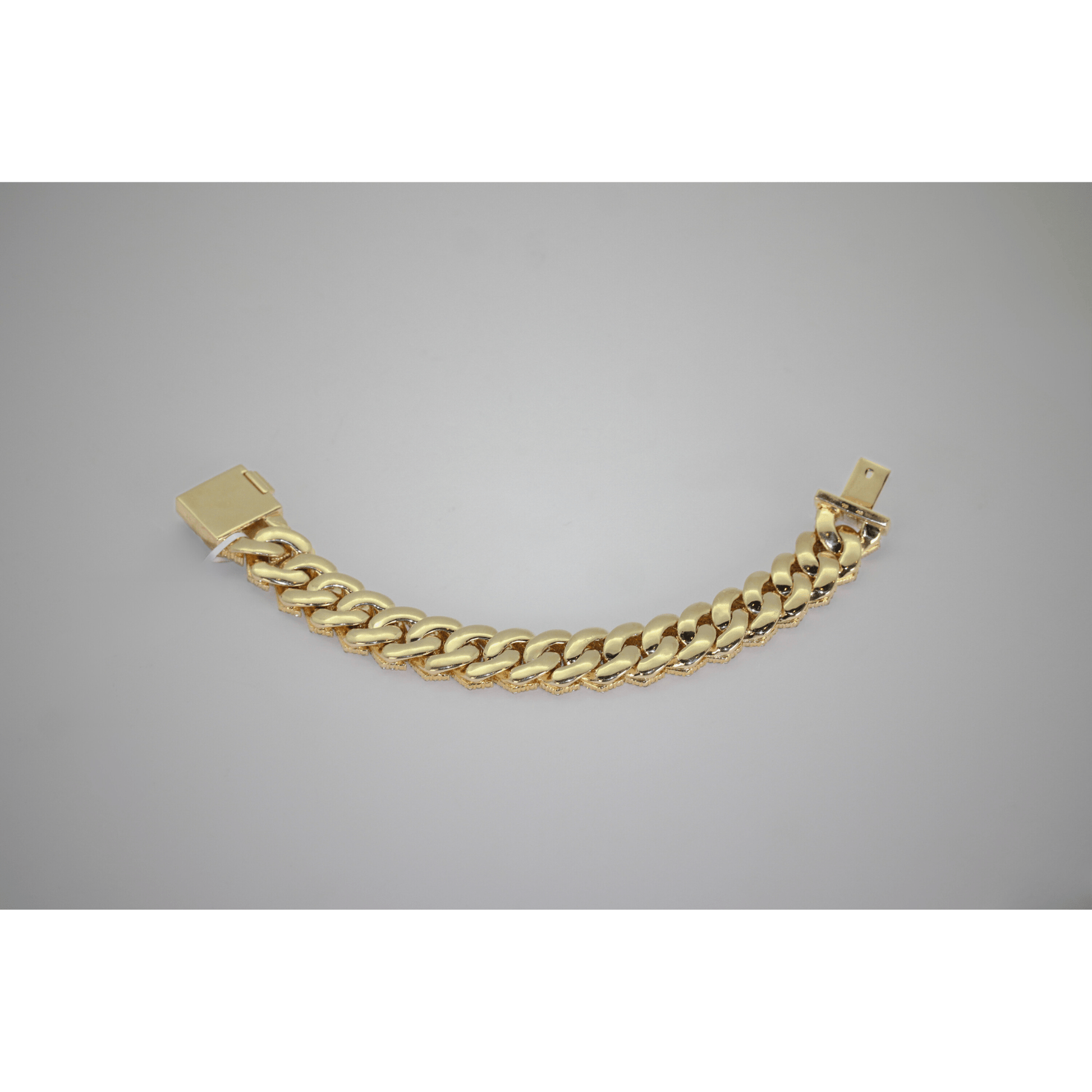 10K Yellow Gold Diamond Bracelet Rear View Zoomed