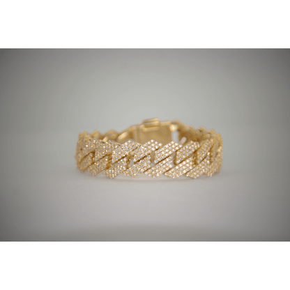 10K Yellow Gold Diamond Bracelet Front VIew 2