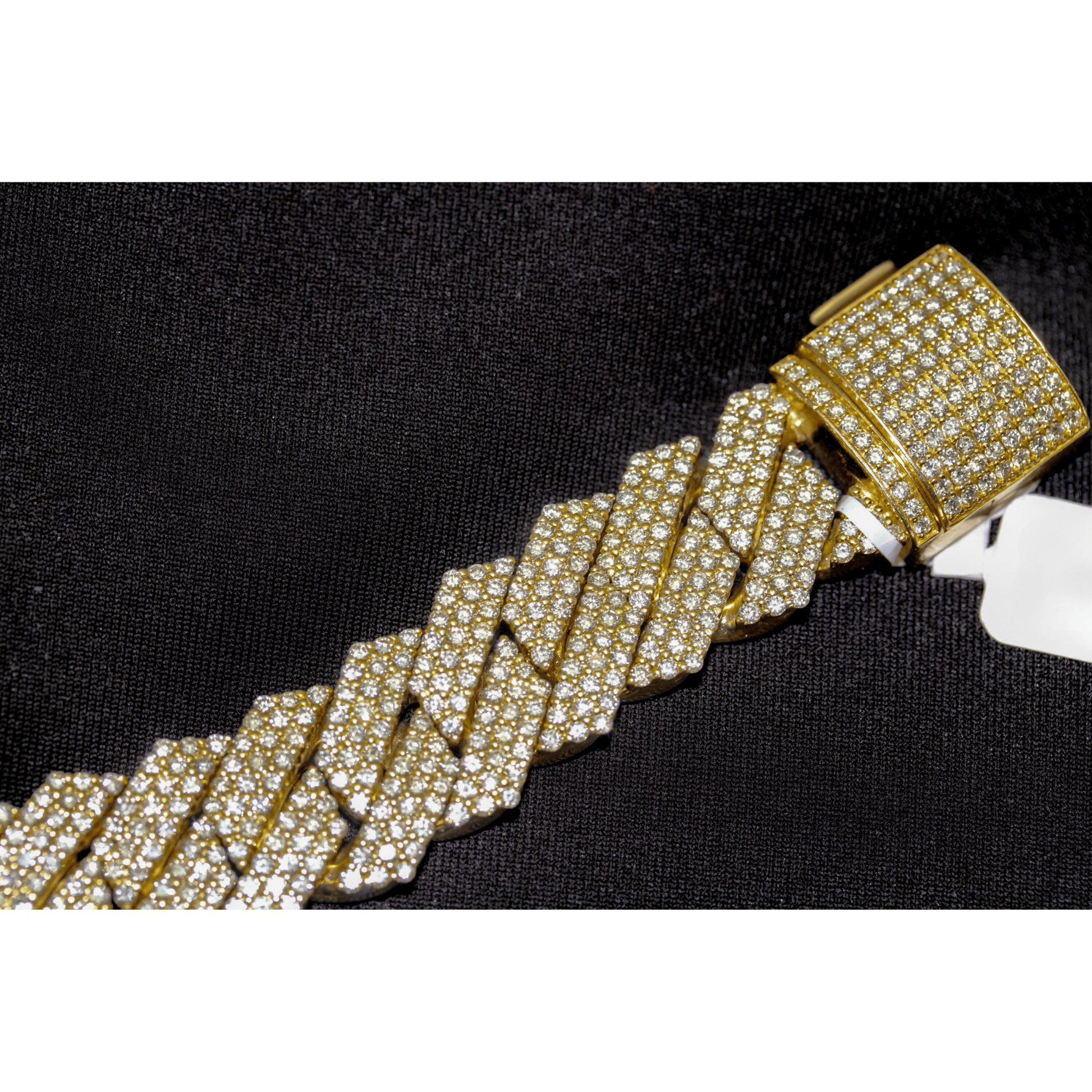 10K Yellow Gold Diamond Bracelet Clasp Glamour View