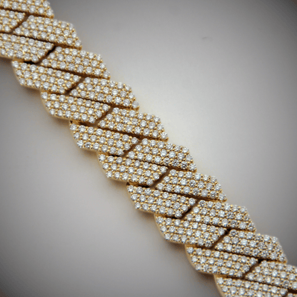 10K Yellow Gold Diamond Bracelet Link View Zoomed