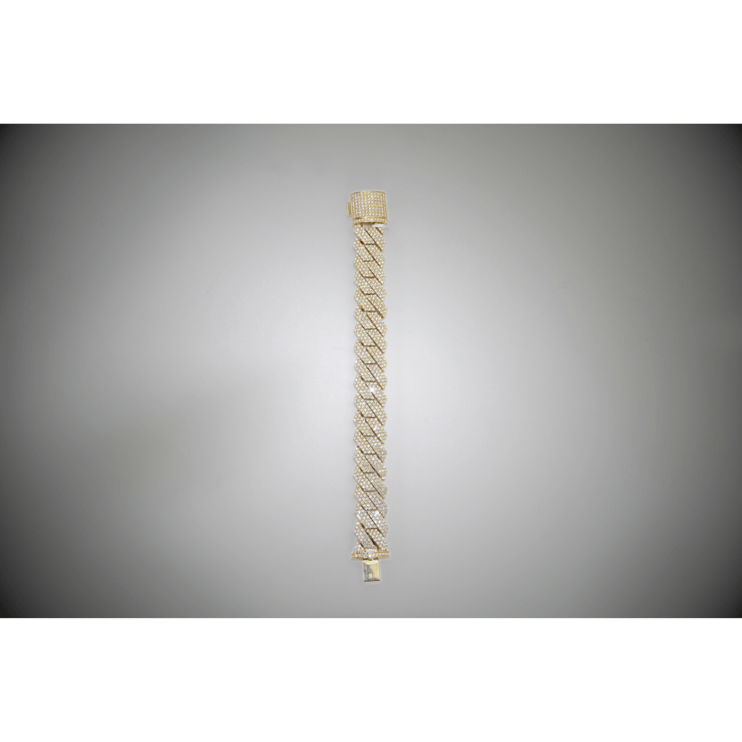 10K Yellow Gold Diamond Bracelet Full Length View