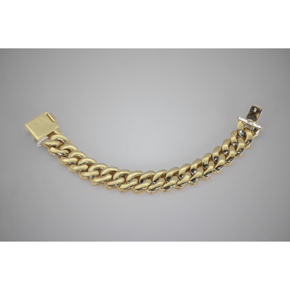 10K Yellow Gold Diamond Bracelet Back View