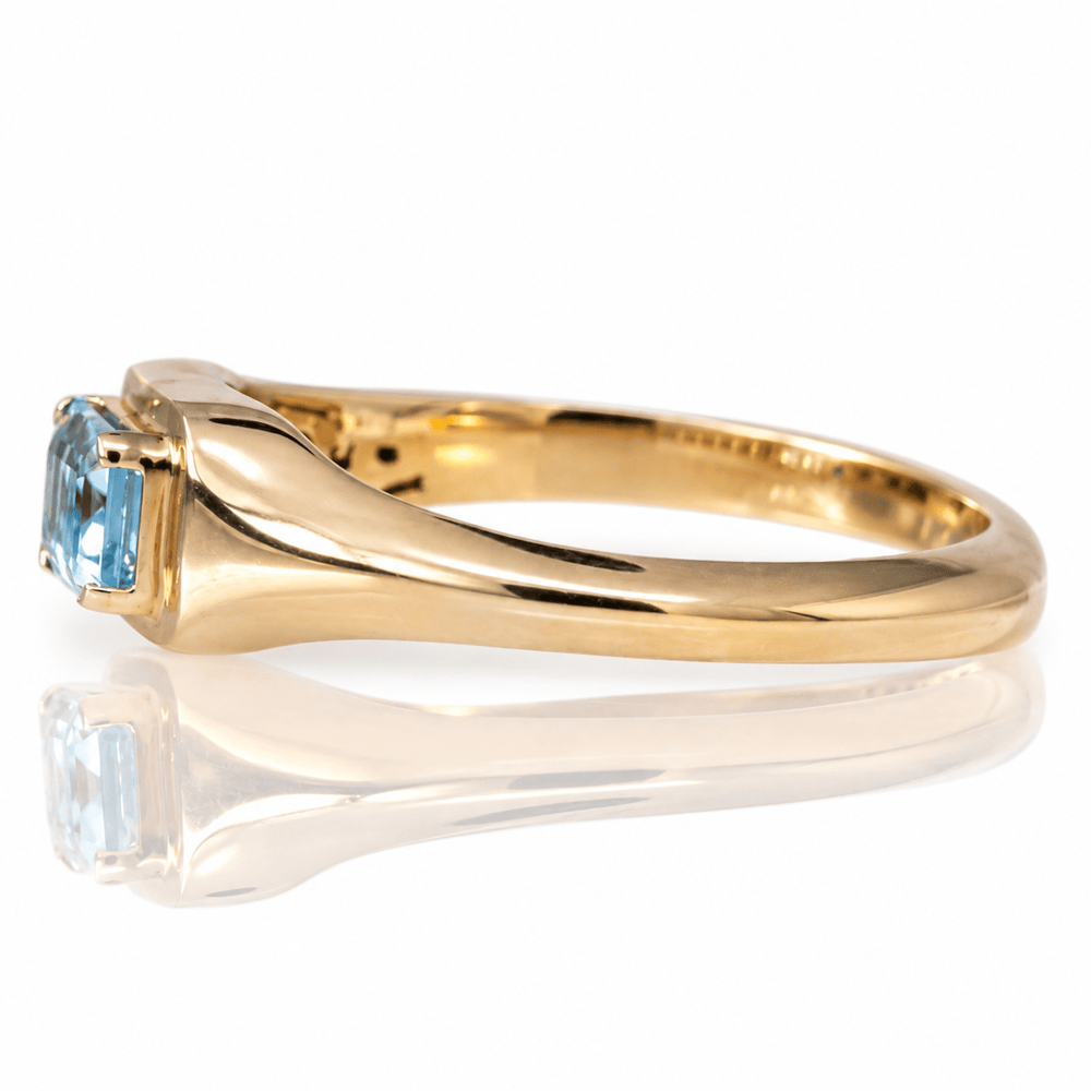 10K Yellow Gold Emerald-Cut Blue Topaz Solitaire Ring
Gold & Silver Pawn Shop