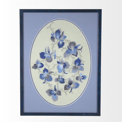 Silk Embroidery of Flowers