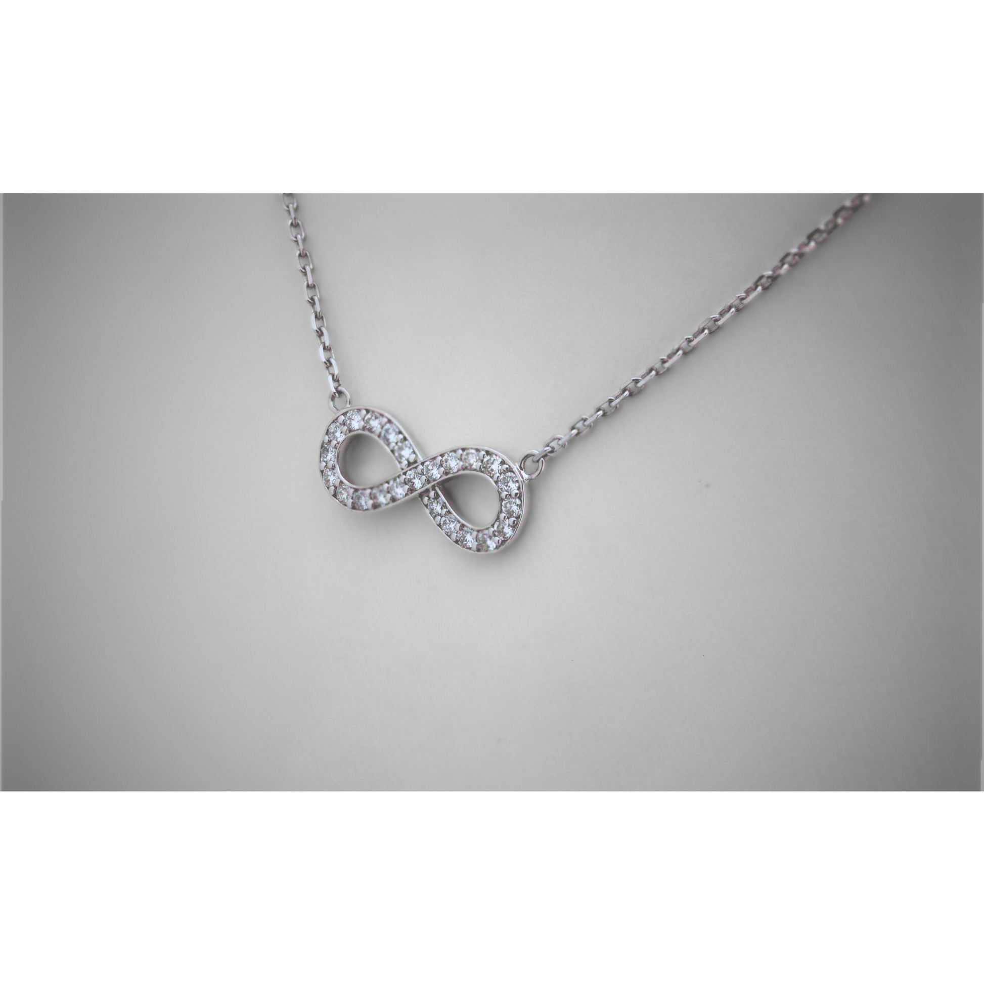 14K White Gold Infinity Symbol Pendant