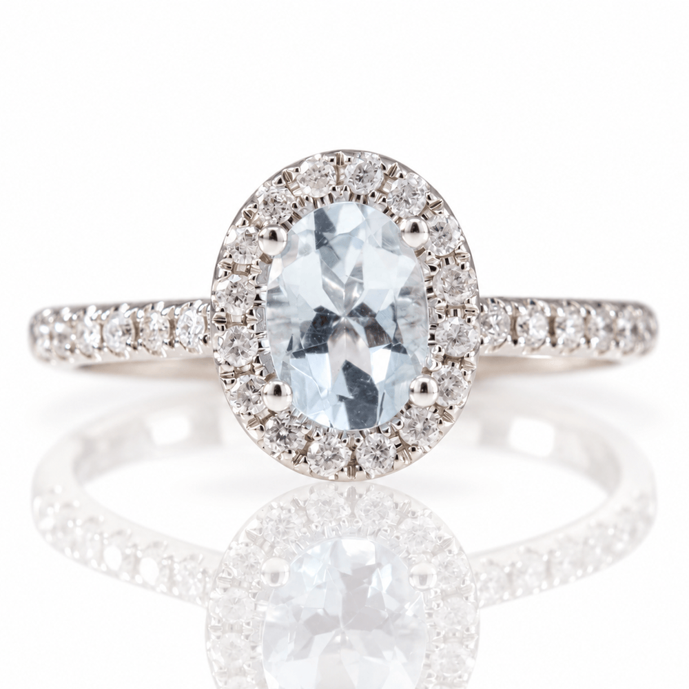 14K Gold Aquamarine & Diamond Halo Ring
Gold & Silver Pawn Shop