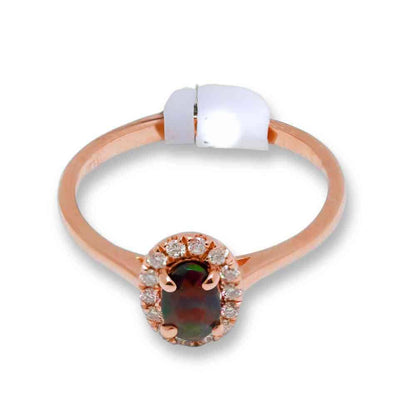 14K Rose Gold 1.93G Opal Diamond Ring Thumbnail