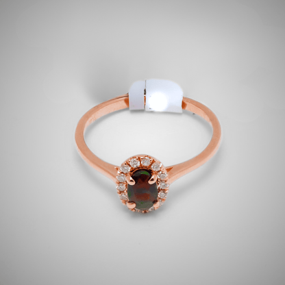 14K Rose Gold 1.93G Opal Diamond Ring 