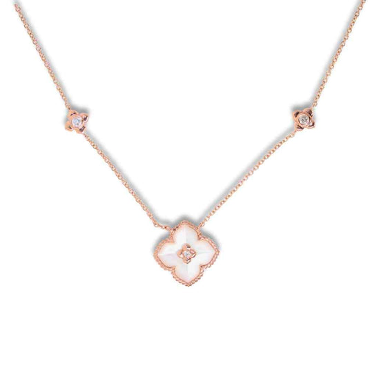 14K Rose Gold 6.26G Mother of Pearl Pendant Necklace